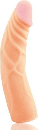 Телесный фаллоимитатор без мошонки X5 7.5 COCK WITH FLEXIBLE SPINE - 19 см.