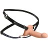 Телесный полый страпон 2 Erection 28X Smooth Vibrating Silicone Penis Sheath - 16 см.