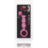 Розовые силиконовые анальные бусы Silicone Anal Beads - 14 см.