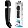 Черный мощный жезловый вибратор с изогнутой ручкой Charming Massager - 24 см.
