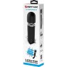 Черный мощный жезловый вибратор с изогнутой ручкой Charming Massager - 24 см.