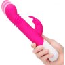 Розовый массажер для G-точки Slim Shaft thrusting G-spot Rabbit - 23 см.