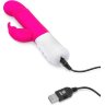 Розовый массажер для G-точки Slim Shaft thrusting G-spot Rabbit - 23 см.