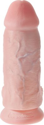 Телесный фаллоимитатор на присоске Chubby - 22,9 см.  Цена 15 562 руб. Длина: 22.9 см. Диаметр: 7.6 см. Когда хочется почувствовать наполненность.. Если сантиметры длины вас больше не впечатляют, тогда обратите внимание на вторую характеристику — диаметр. 7,6 см диаметра доставят вам полное наслаждение. Подходит как для вагинальной, так и для анальной стимуляции. Идеальный вариант для любителей фистинга и тех, чей путь в удовольствие и разнообразие секса только начинается. Рабочая длина - 17,1 см. Страна: США. Материал: поливинилхлорид (ПВХ, PVC).