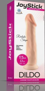 Телесный фаллоимитатор JoyStick на присоске - 17,5 см.