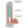 Телесная насадка на Harness с коннектором в ламинате - 20,5 см.