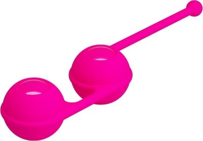 Ярко-розовые вагинальные шарики Kegel Tighten Up III Длина: 17 см. Диаметр: 3.5 см. Силиконовые вагинальные шарики на сцепке со смещенным центром тяжести прекрасно подойдут как для новичков, так и для уже опытных пользователей. Шелковистый материал прекрасно скользит и легко размещается внутри, смещенный центр тяжести обеспечивает дополнительный массаж во время тренировок Кегеля, а удобный хвостик поможет без труда извлечь шарики после тренировки. Рабочая длина - 8,5 см. Вес шариков - 39 гр. каждый. Страна: Китай. Материал: анодированный пластик, силикон.