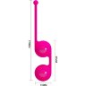 Ярко-розовые вагинальные шарики Kegel Tighten Up III
