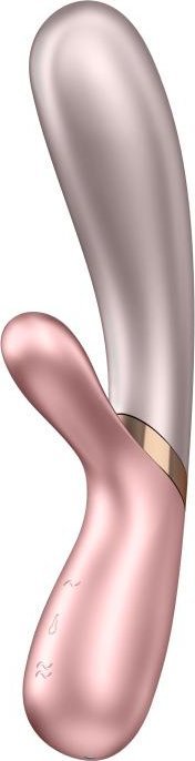 Нежно-розовый вибратор-кролик Hot Lover с возможностью управления через приложение - 19,3 см.