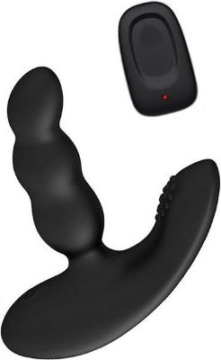 Черный силиконовый стимулятор простаты Levett Nitoc с пультом ДУ  Цена 12 345 руб. Длина: 12.5 см. Диаметр: 2.6 см. Простой в использовании и применении анальный вибратор благодаря плавно растекающейся вибрации одновременно стимулирует предстательную железу и промежность. Силиконовая лапка в передней части будет заходить на зону яичек, тем самым пролонгируя половой акт и усиливая ощущения от оргазма. Рельефная форма Зака позволит расположит массажёр наиболее комфортным образом и дополнительно стимулировать зону ануса. Девайс водонепроницаем, имеет приятную бархатистую поверхность, изготовлен из 100% медицинского силикона. Мужская сила в здоровом питании, активном сексе и регулярных тренировках! Позаботься о выборе «правильных» тренажеров! Рабочая длина - 8 см. Пульт работает от 1 батарейки типа CR2032. Страна: Китай. Материал: силикон. Батарейки: 1 шт., тип AAA.