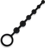 Черные силиконовые анальные бусы Silicone Anal Beads - 21 см.