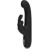 Чёрный вибратор Slimline G-Spot Rechargeable Rabbit Vibrator - 24,1 см.