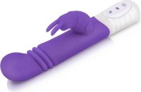 Фиолетовый массажер для G-точки Slim Shaft thrusting G-spot Rabbit - 23 см.
