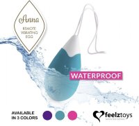 Бирюзовое виброяйцо на радиоуправлении Anna Vibrating Egg Remote
