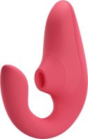 Розовый вибромассажер для двойной стимуляции Womanizer Blend