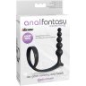 Черная анальная цепочка с эрекционным кольцом Ass-gasm Cockring Anal Beads