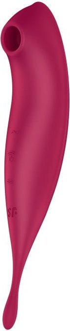 Малиновый вибромассажер Twirling Pro+