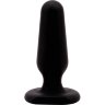 Черная анальная пробка S Silicone Plug - 7,3 см.