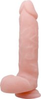 Телесный фаллоимитатор с присоской Super Dildo - 21 см.