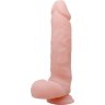 Телесный фаллоимитатор с присоской Super Dildo - 21 см.