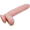 Телесный фаллоимитатор с присоской Super Dildo - 21 см.