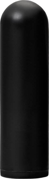 Черная перезаряжаемая вибропуля RealStick CALIBER - 7 см.