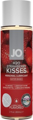 Лубрикант на водной основе с ароматом клубники JO Flavored Strawberry Kiss - 60 мл.  Цена 2 385 руб. Вкусовой лубрикант JO Flavored Strawberry Kisses обеспечивает длительное гладкое скольжение без липкости и скатывания. Он имеет естественный вкус клубники благодаря только натуральным ароматизаторам. Глицерин растительного происхождения в составе. Не содержит сахара и подсластителей. Безопасен для проглатывания и вагинального использования. Не нарушает микрофлору и кислотно-щелочной баланс. Лубрикант имеет водную основу, но она такая же нежная как силикон, обеспечивает долгое скольжение, никакой липкости, легко смывается водой. Лубрикант совместим с материалами большинства игрушек. глицерин, вода, натуральный пищевой ароматизатор (клубника), натрий карбоксиметилцеллюлоза, метилпарабен, пропилпарабен. Страна: США. Объем: 60 мл.