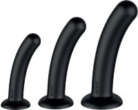 Набор из 3 черных анальных втулок Dilating Set