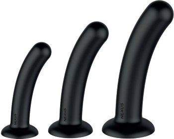 Набор из 3 черных анальных втулок Dilating Set