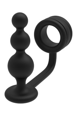 Черное эрекционное кольцо с анальной елочкой Cockring With Beaded Anal Plug  Цена 3 725 руб. Длина: 11 см. Диаметр: 4.8 см. Черное эрекционное кольцо с анальной елочкой Cockring With Beaded Anal Plug. Страна: Китай. Материал: силикон.