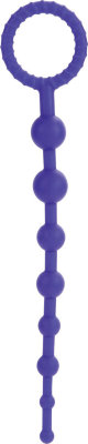 Фиолетовая силиконовая цепочка Booty Call X-10 Beads  Цена 1 853 руб. Длина: 25 см. Диаметр: 2 см. Силиконовая анальная цепочка, имеет 8 шариков-звеньев разного диаметра. Приятная на ощупь. Имеет удобное кольцо-ручку для безопасного и удобного использования. Страна: Китай. Материал: силикон.
