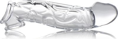 Прозрачная насадка для увеличения члена 2 Inch Clear Extender Sleeve Длина: 22.8 см. Диаметр: 5 см. Закрытая насадка с кольцом для мошонки позволит увеличить размеры пениса сразу на 5 см! Реалистичная текстура с выпуклой головкой и выпуклыми венами, а также изящная изогнутая форма обеспечат новый вид внутренней стимуляции. Просто смажьте смазкой и пропустите член через первое отверстие, позволяя мошонке пройти через нижнее отверстие и растянуться. За твердым 5-см наконечником следует полая внутренняя часть, обеспечивающая плотную и надежную посадку. Изделие изготовлено из мягкого, эластичного материала, хорошо растягивается и легко надевается на пенис, находящийся в состоянии слабой эрекции, и мошонку. Длина полости - 15,5 см, диаметр - 3 см. Страна: Китай. Материал: термопластичная резина (TPR).