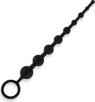 Черные силиконовые анальные бусы Silicone Anal Beads - 30 см. Длина: 3 см. Диаметр: 3 см. Готовы вывести свою анальную игру на новый уровень? Наши силиконовые анальные бусы All About Anal подарят вам в девять раз больше острых ощущений! С бусинами разного размера, выполненными из гладкого силикона, вы получите удовольствие от каждого рывка. Страна: Китай. Материал: силикон.