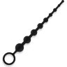 Черные силиконовые анальные бусы Silicone Anal Beads - 30 см.