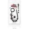 Черные силиконовые анальные бусы Silicone Anal Beads - 30 см.