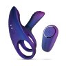 Фиолетовое эрекционное виброкольцо с клиторальной подушечкой Infinity Ignite