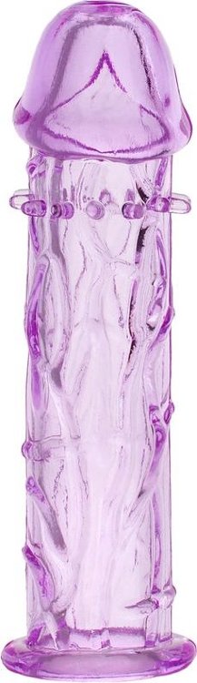 Гладкая фиолетовая насадка с усиками под головкой - 12,5 см.