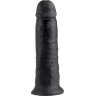 Чёрный фаллос-гигант 10 Cock - 25,4 см.