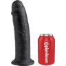 Чёрный фаллос-гигант 10 Cock - 25,4 см.