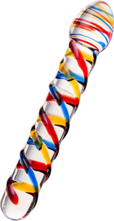 Стеклянный фаллос с гладкой головкой - 19,5 см.