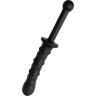 Черный двусторонний фаллоимитатор из силикона - 24,5 см.
