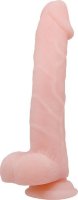 Телесный фаллоимитатор на присоске Super Dildo - 22 см.