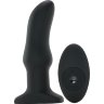 Черная вибропробка Model M Curved Rimming Plug with Remote - 15 см.