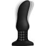 Черная вибропробка Model M Curved Rimming Plug with Remote - 15 см.