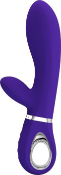 Фиолетовый вибростимулятор-кролик Thomas - 20,5 см.