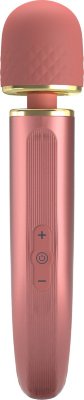 Персиковый жезловый вибратор Power Wand - 29 см. Длина: 29 см. Диаметр: 5.8 см. Этот очаровательный массажер оснащен сверхмощным двигателем, обеспечивающим наилучшие вибрации. Благодаря большой круглой головке массажер можно использовать для любых целей. Этот черный массажер имеет 5 скоростей и 7 режимов вибрации, которыми вы управляете с помощью кнопок на ручке. Подарите себе мощные вибрации. Страна: Китай. Материал: анодированный пластик, силикон. Батарейки: встроенный аккумулятор.