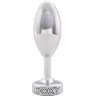 Серебристая анальная втулка Doxy Smooth Butt Plug - 10,5 см.