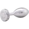 Серебристая анальная втулка Doxy Smooth Butt Plug - 10,5 см.
