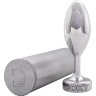 Серебристая анальная втулка Doxy Smooth Butt Plug - 10,5 см.