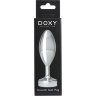 Серебристая анальная втулка Doxy Smooth Butt Plug - 10,5 см.